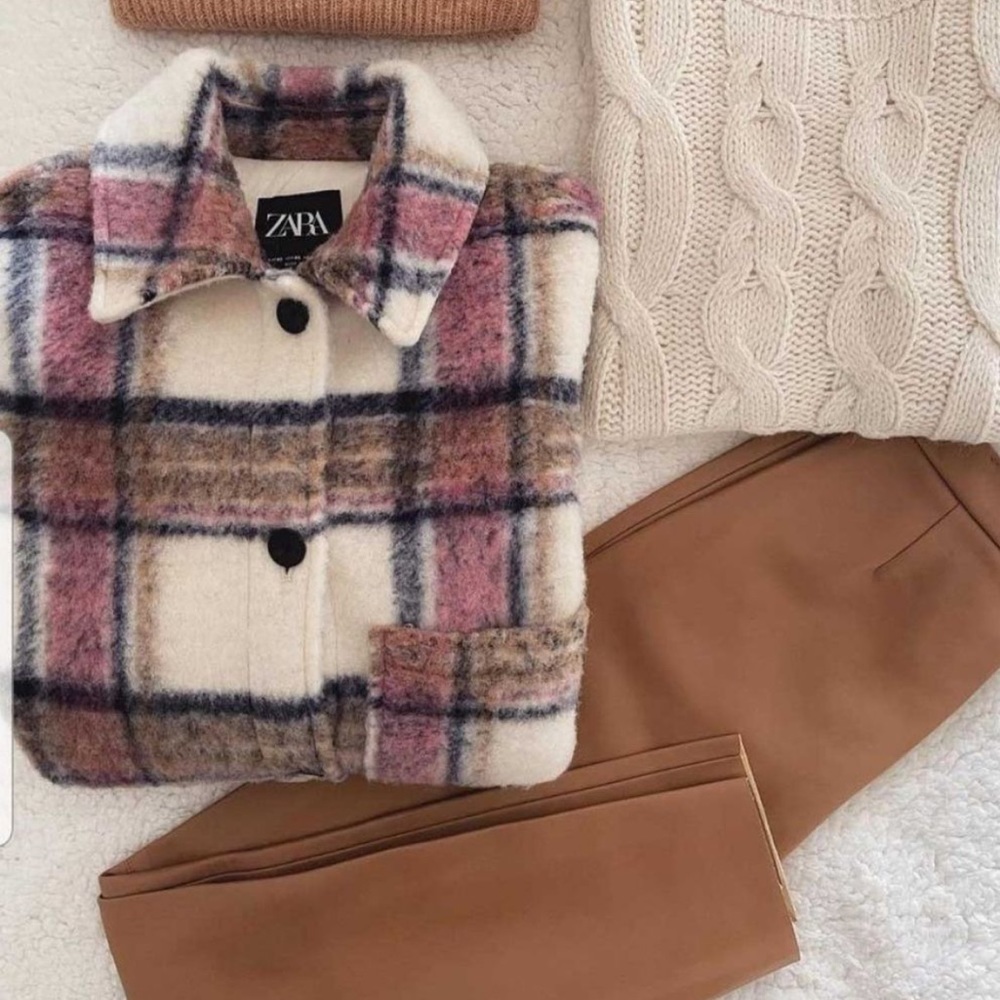 Zara plaid overshirt/shacket - Picture 9 of 11